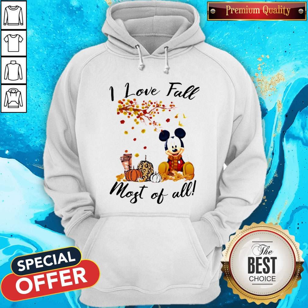 Mickey Mouse I Love Fall Most Of All Leaves Tree Shirt - Image 3
