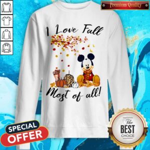 Alternative view of Mickey Mouse I Love Fall Most Of All Leaves Tree Shirt