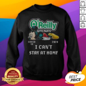 Alternative view of Mickey Mouse O’reilly Auto Parts Covid 19 2020 I Can Stay At Home Shirt