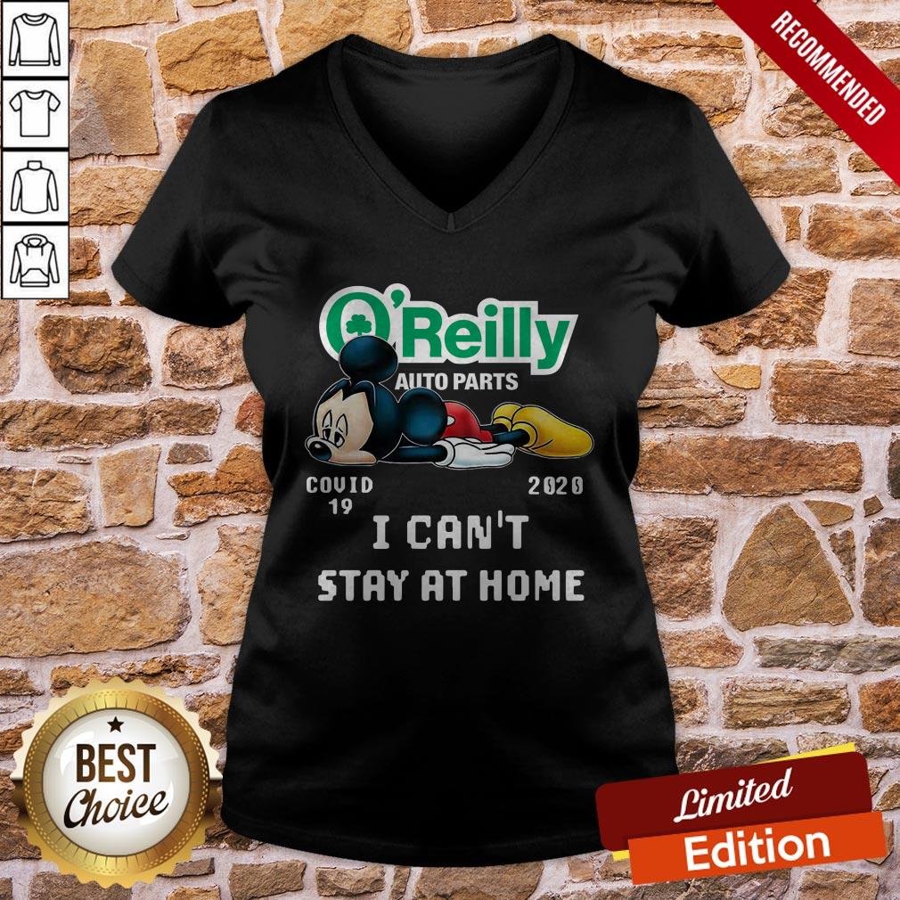 Mickey Mouse O’reilly Auto Parts Covid 19 2020 I Can Stay At Home Shirt - Image 2