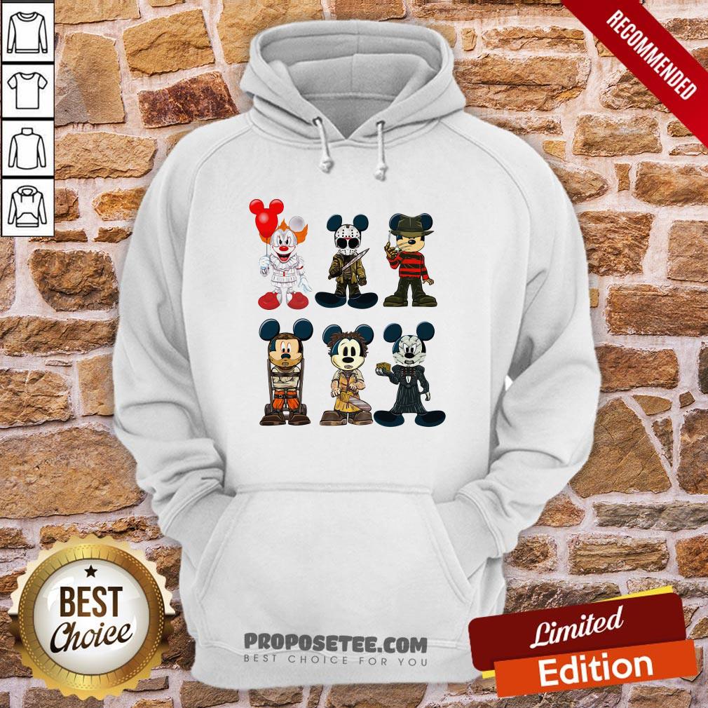 Mickey Mouse Style Horror Character Halloween Shirt - Image 5