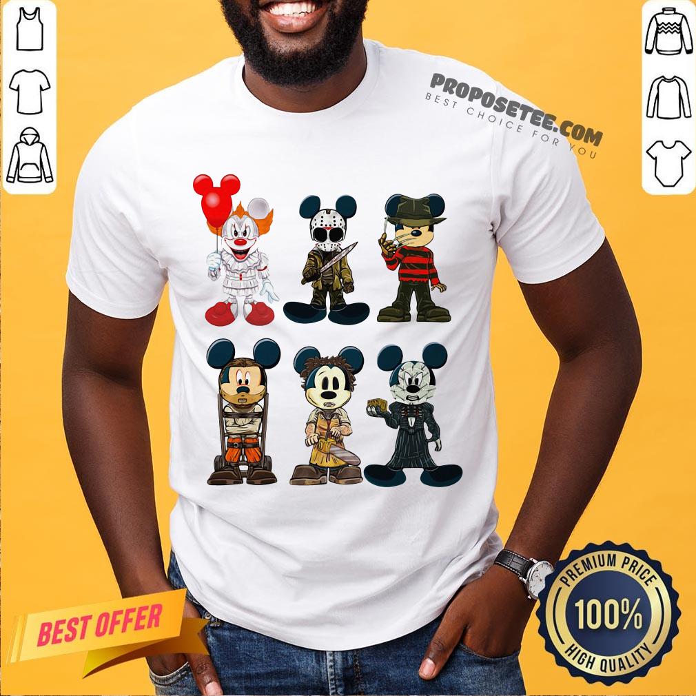 Mickey Mouse Style Horror Character Halloween Shirt