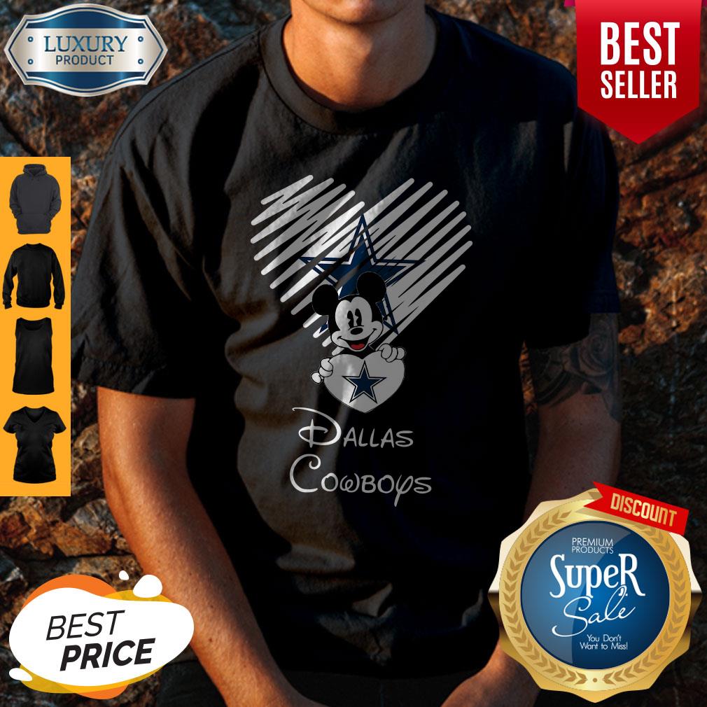 Mickey Mouse The Heart Dallas Cowboys Shirt