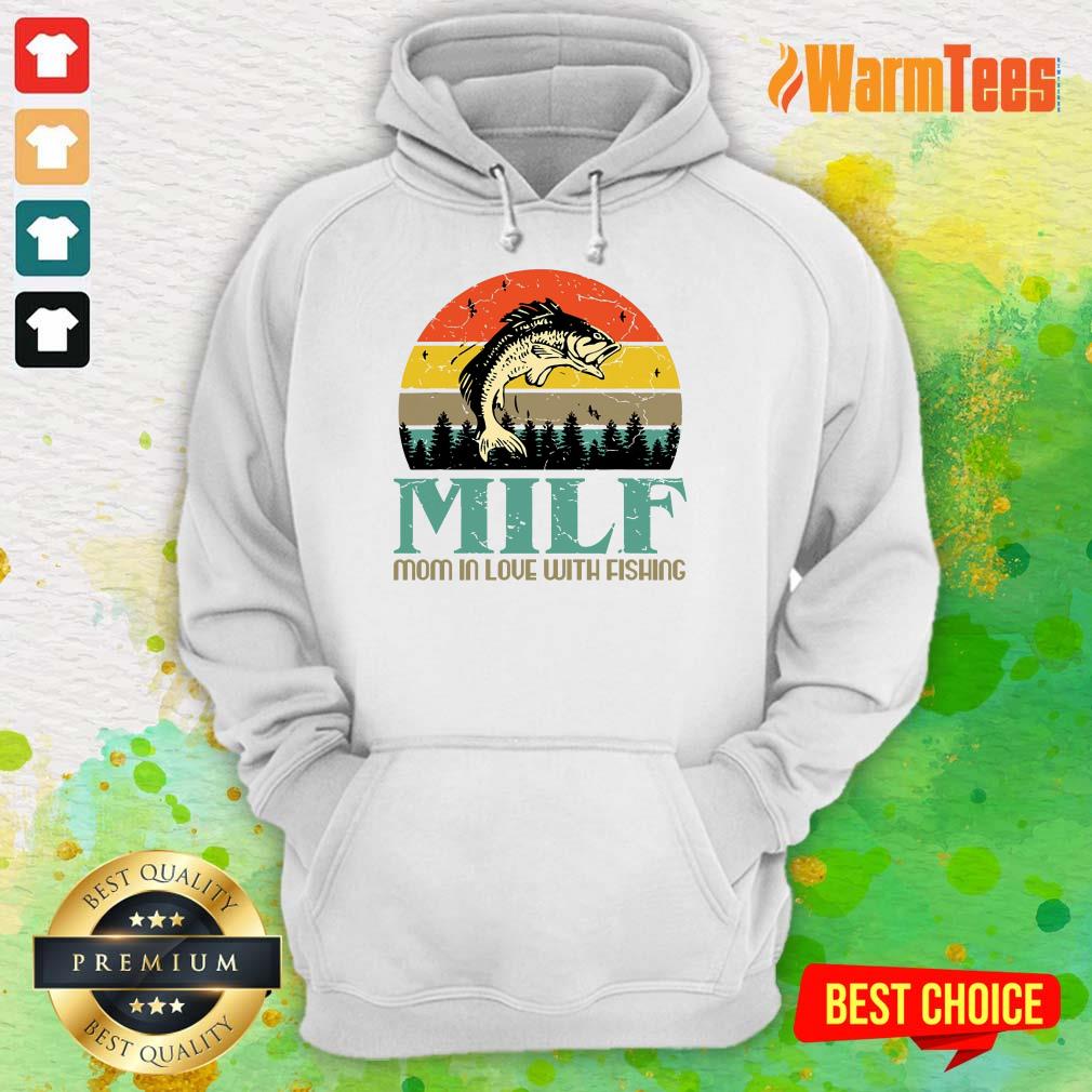 Milf Mom In Love With Fishing Vintage Shirt - Image 3