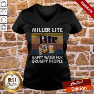 Alternative view of Miller Lite Happy Water For Grumpy People Vintage Retro Shirt