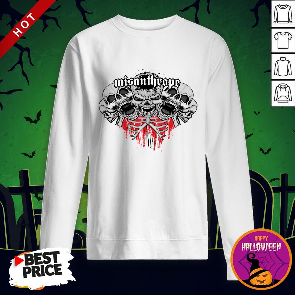 Misanthrope Skulls Skeleton Day Dead Dia De Los Muertos Shirt - Image 4