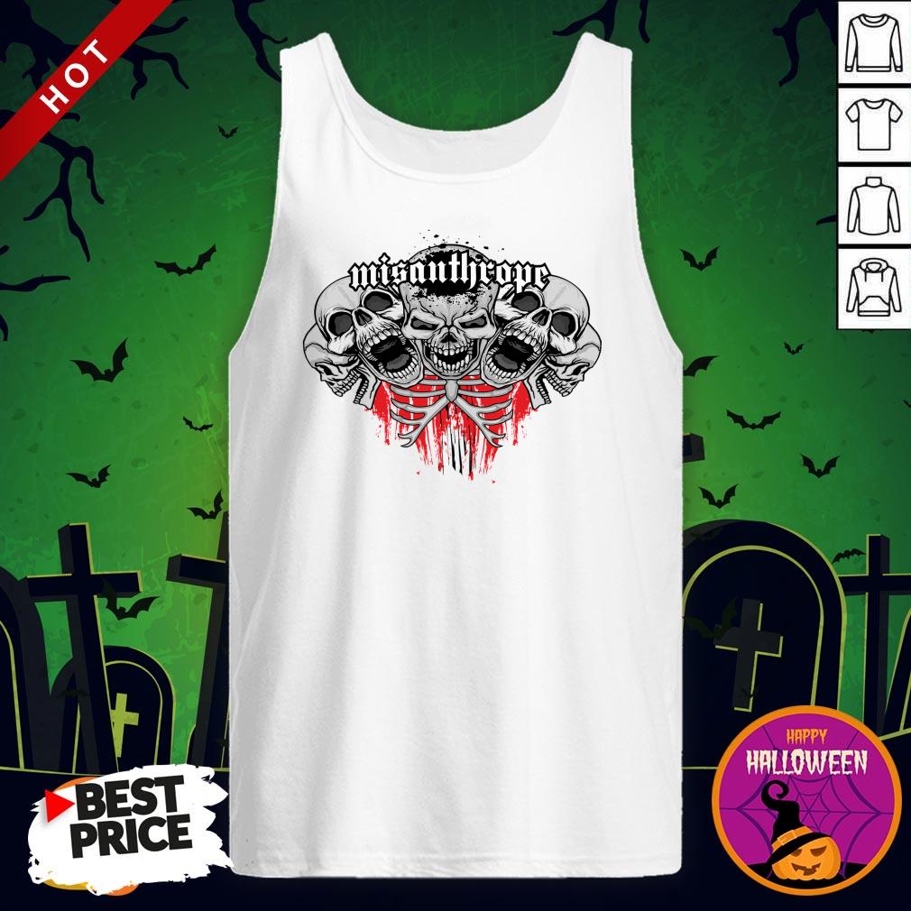 Misanthrope Skulls Skeleton Day Dead Dia De Los Muertos Shirt - Image 3