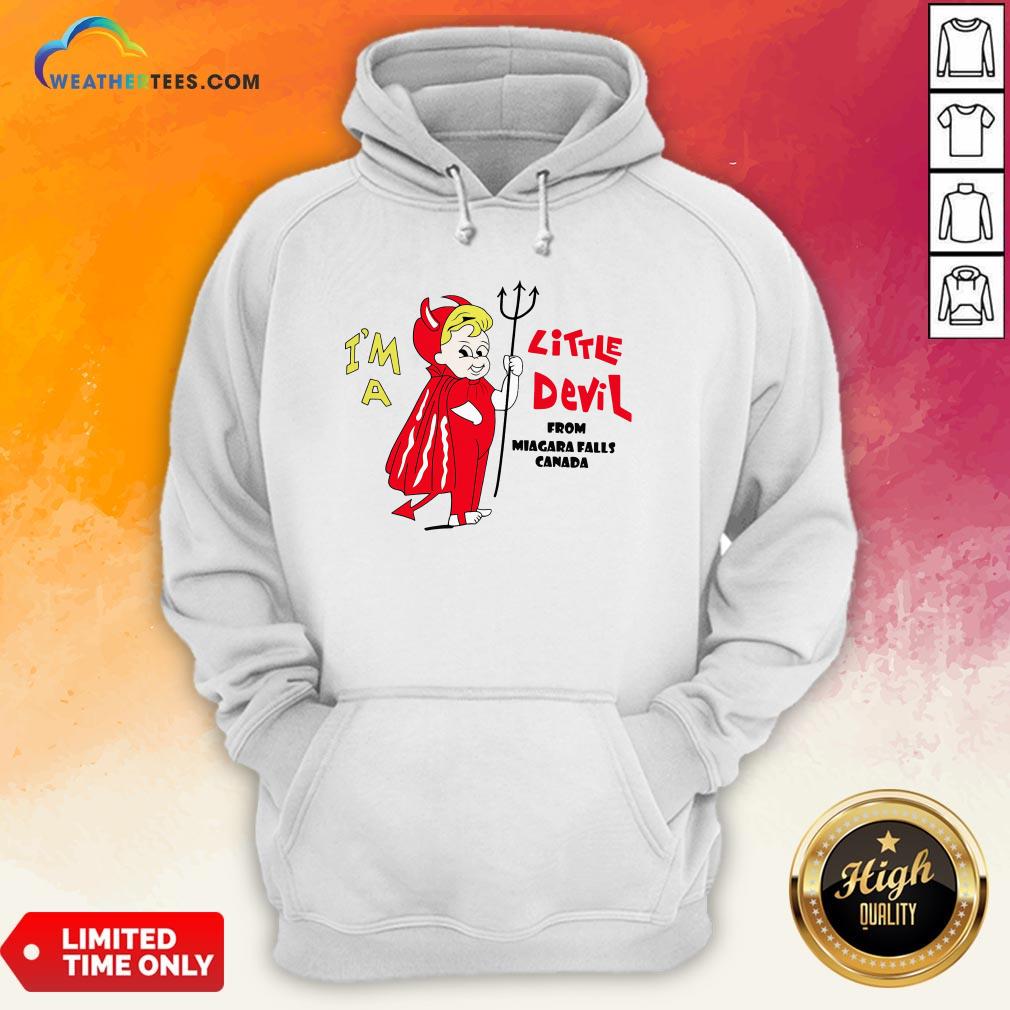 Miss I’m A Little Devil From Niagara Falls Canada Shirt - Image 5