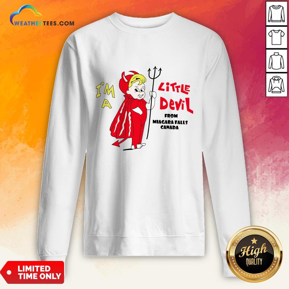 Miss I’m A Little Devil From Niagara Falls Canada Shirt - Image 4
