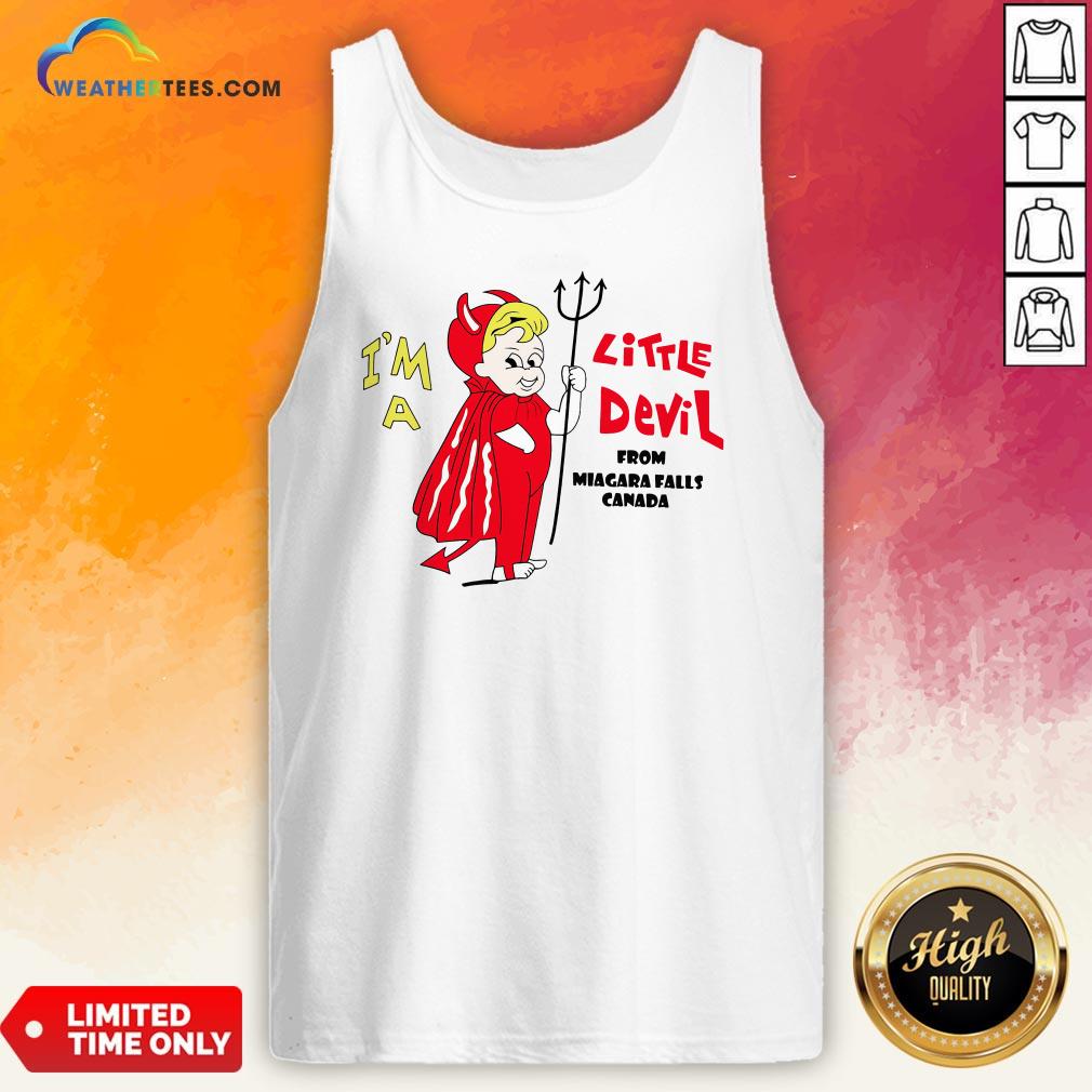 Miss I’m A Little Devil From Niagara Falls Canada Shirt - Image 3