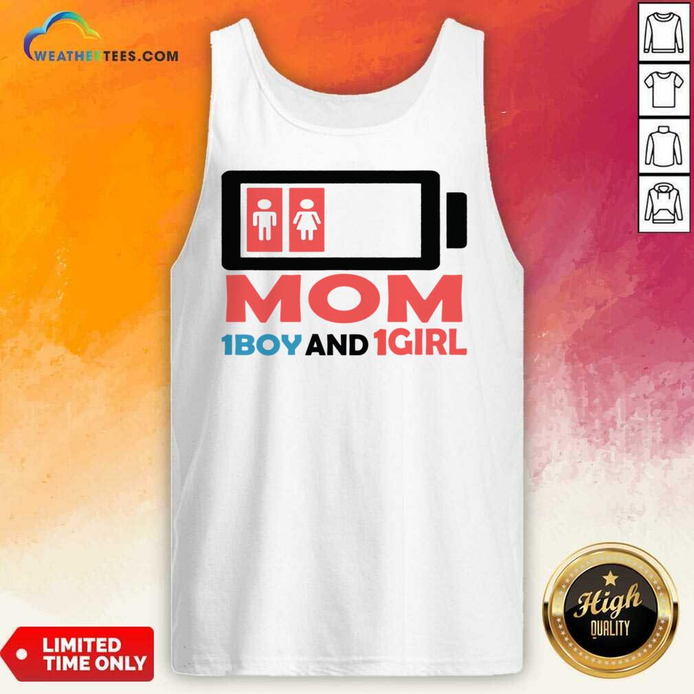 Mom One Boy And One Girl Shirt - Image 2