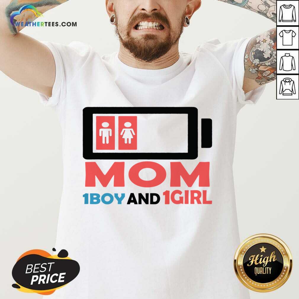 Mom One Boy And One Girl Shirt - Image 5