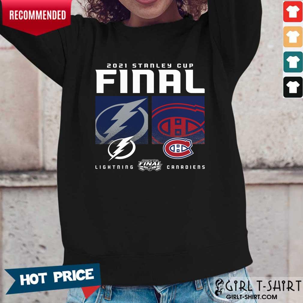 Montreal Canadiens And Tampa Bay Lightning 2021 Stanley Cup Final Shirt - Image 2