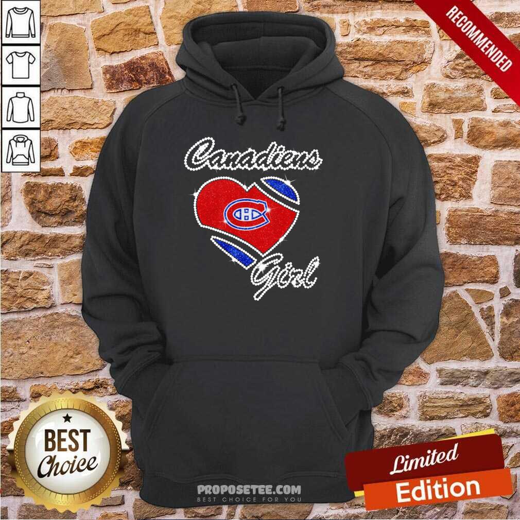 Montreal Canadiens Girl Diamond Heart Shirt - Image 5