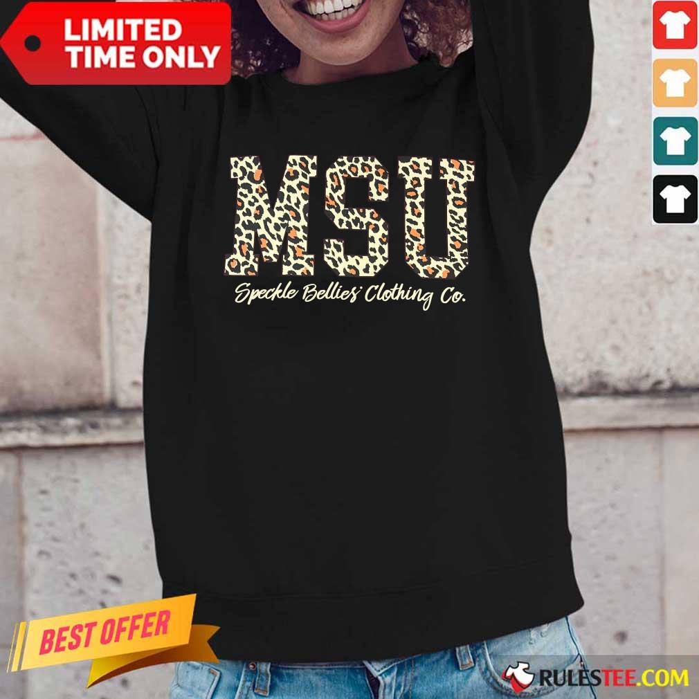 MSU Speckle Bellies Clothing Co Leopard Shirt - Image 2