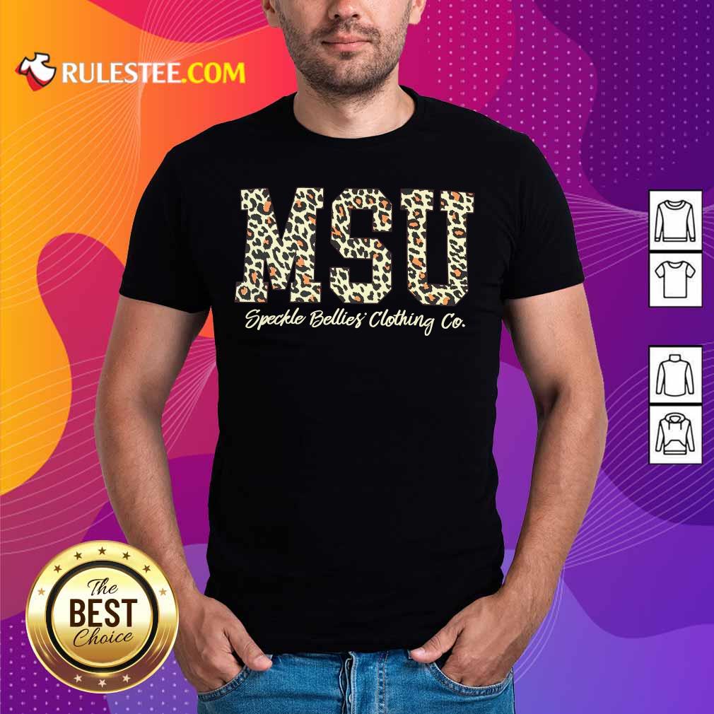 MSU Speckle Bellies Clothing Co Leopard Shirt