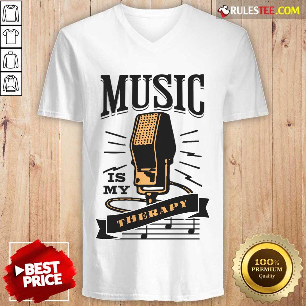 Music Is My Therapy Shirt - Image 2