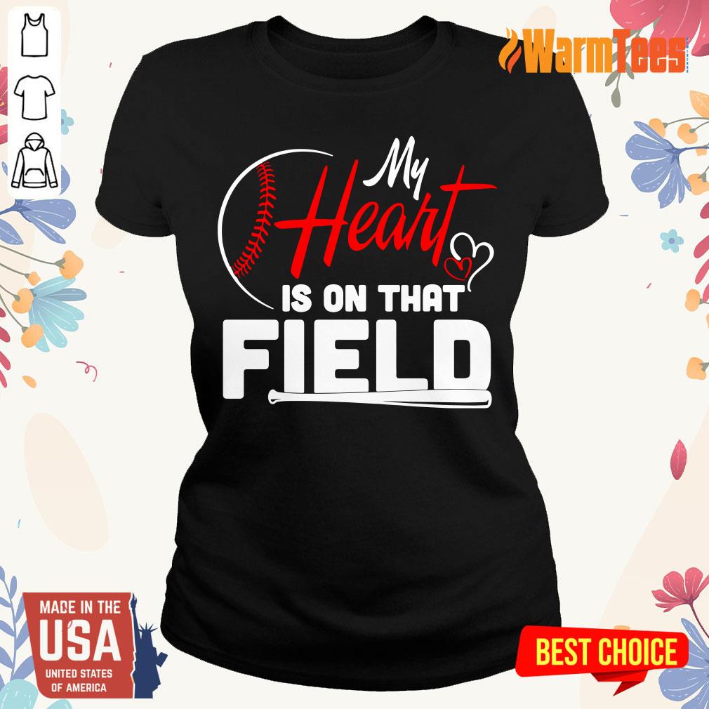 My Heart Is On That Field Baseball Shirt - Image 3