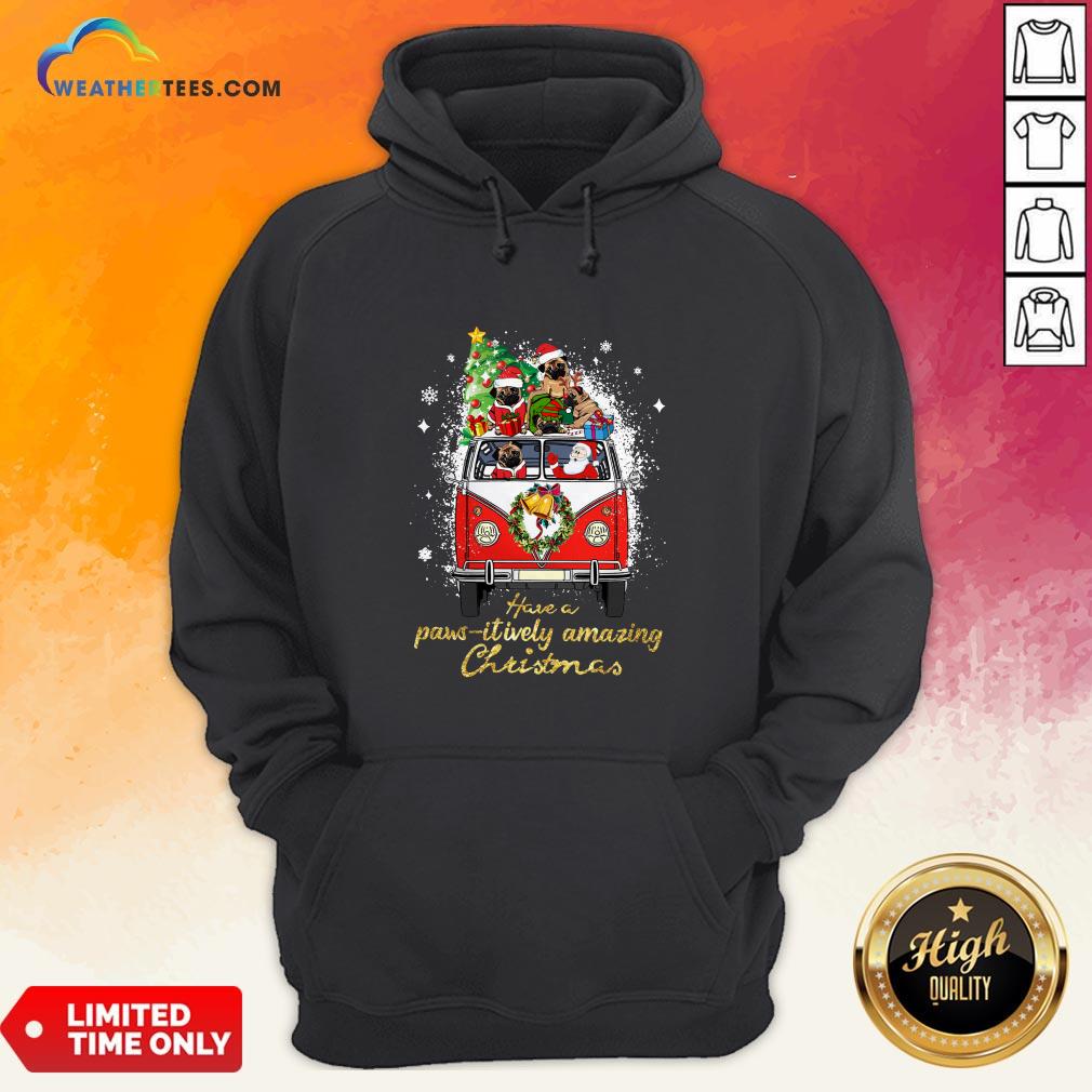 My Pug And Satan Claus Have A Pawsitively Amazing Christmas Shirt - Image 5