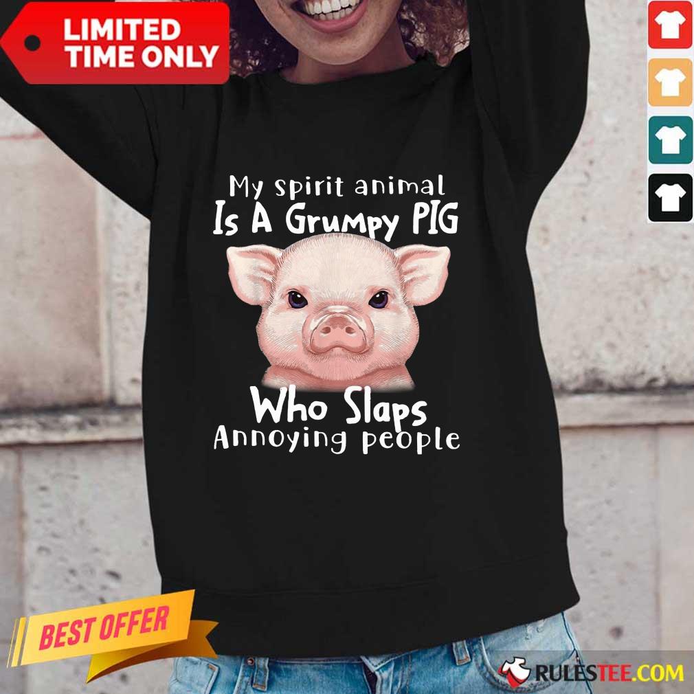 My Spirit Animal Is A Grumpy Pig Shirt - Image 2