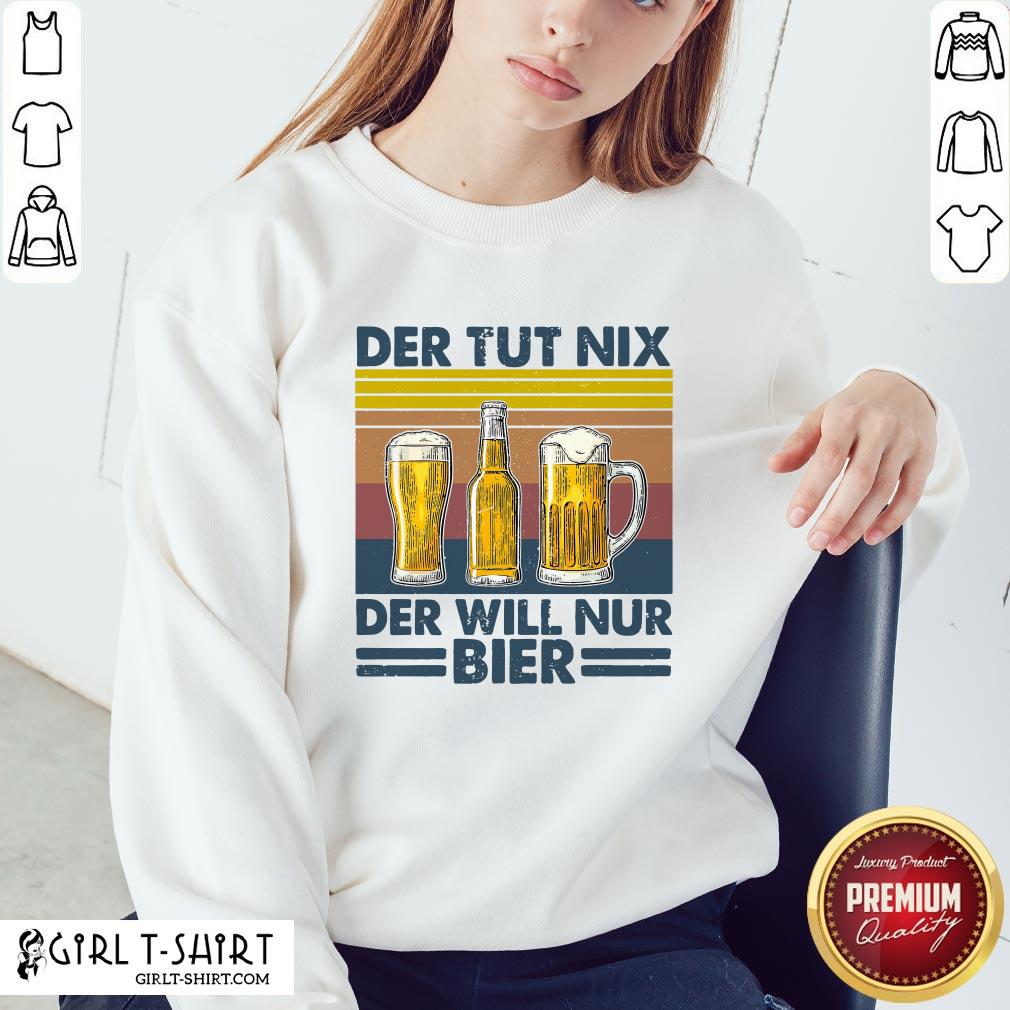 Nation Funny Beer Who Doesn't Do Anything Who Only Wants Beer Vintage Retro Shirt - Image 2