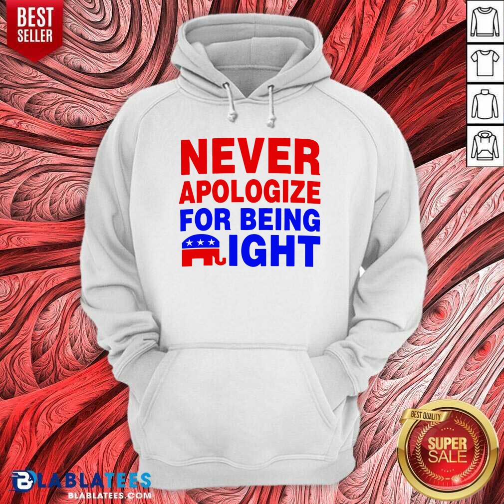 Never Apologize For Being Right Shirt - Image 5