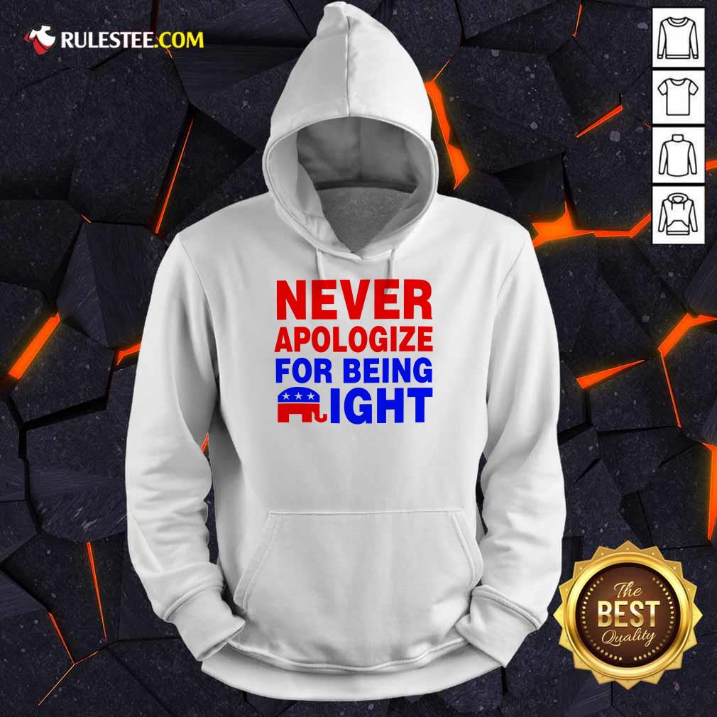 Never Apologize For Being Right Shirt - Image 3