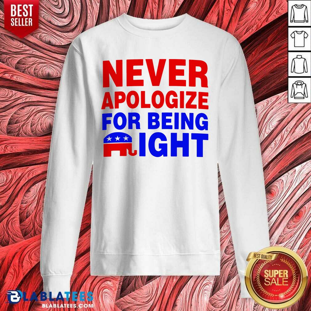 Never Apologize For Being Right Shirt - Image 4