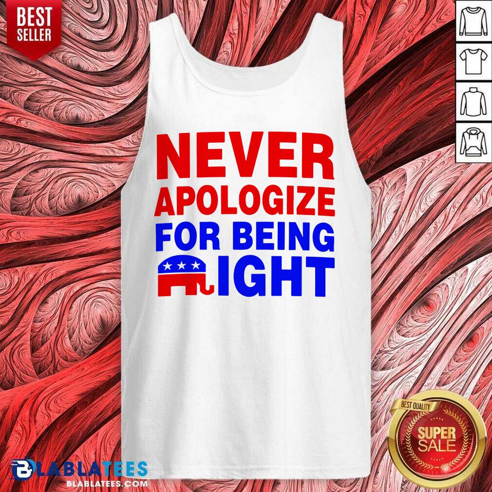 Never Apologize For Being Right Shirt - Image 3