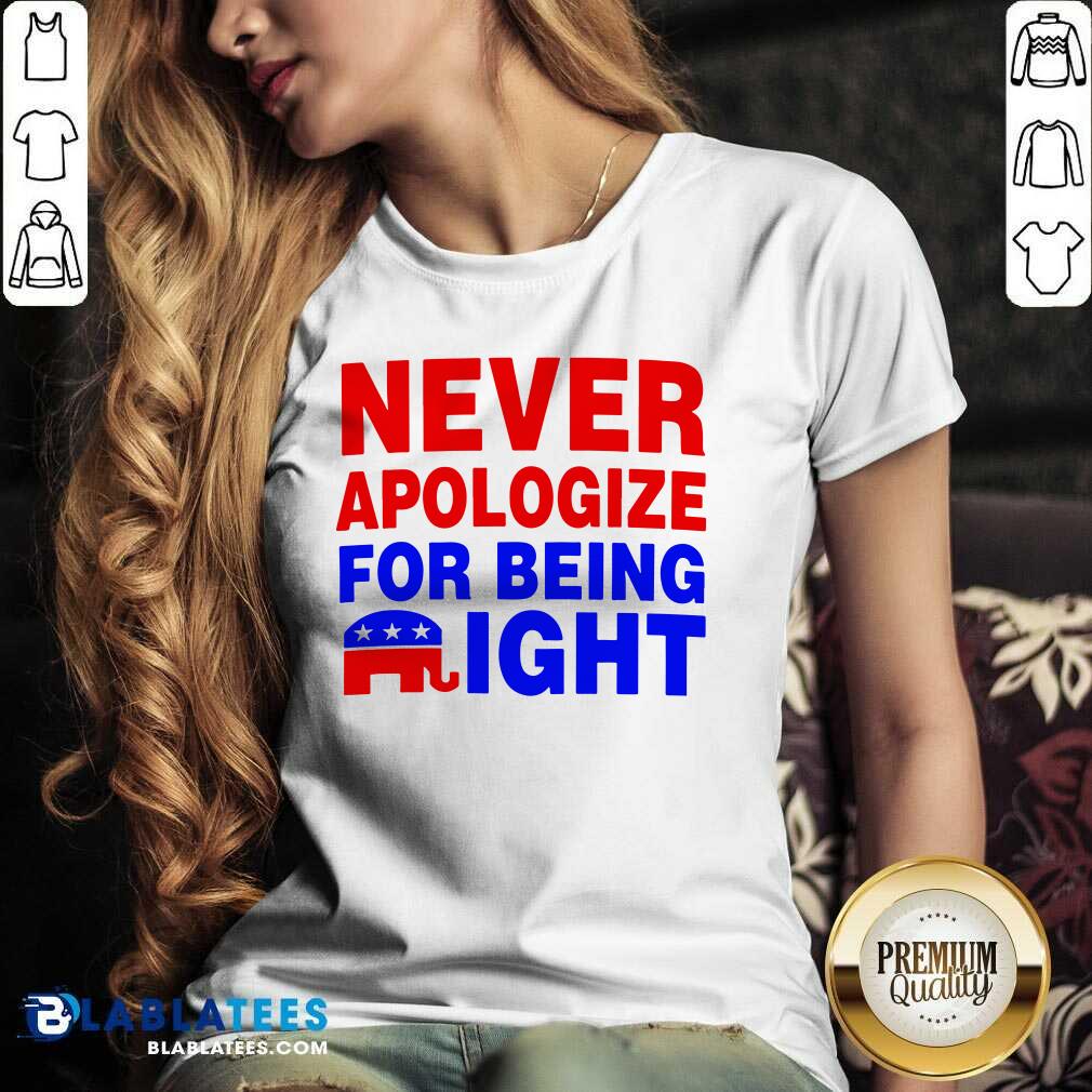 Never Apologize For Being Right Shirt - Image 2