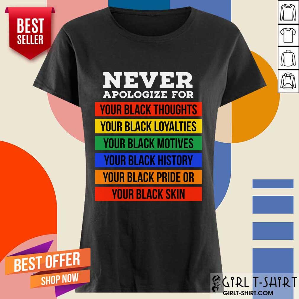 Never Apologize For Your Blackness Shirt - Image 2
