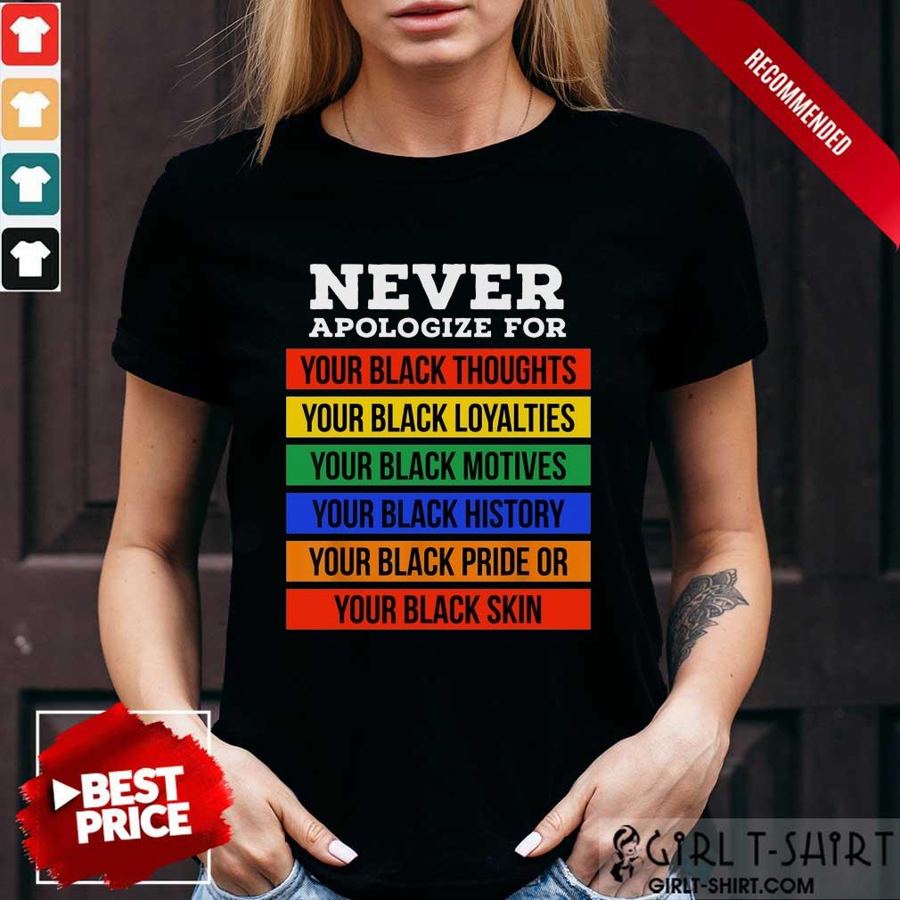 Never Apologize For Your Blackness Shirt
