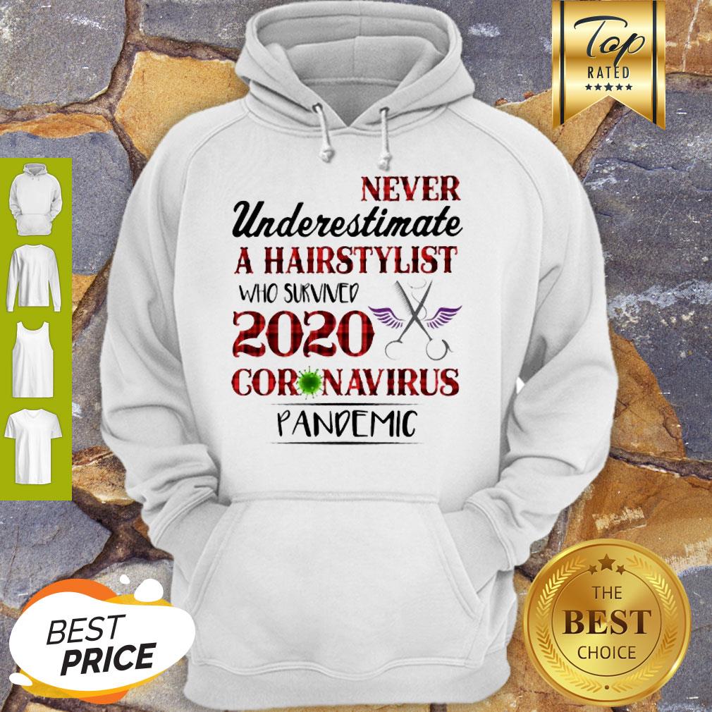 Never Underestimate A Hairstylist Who Survived 2020 Coronavirus Pandemic Shirt - Image 4