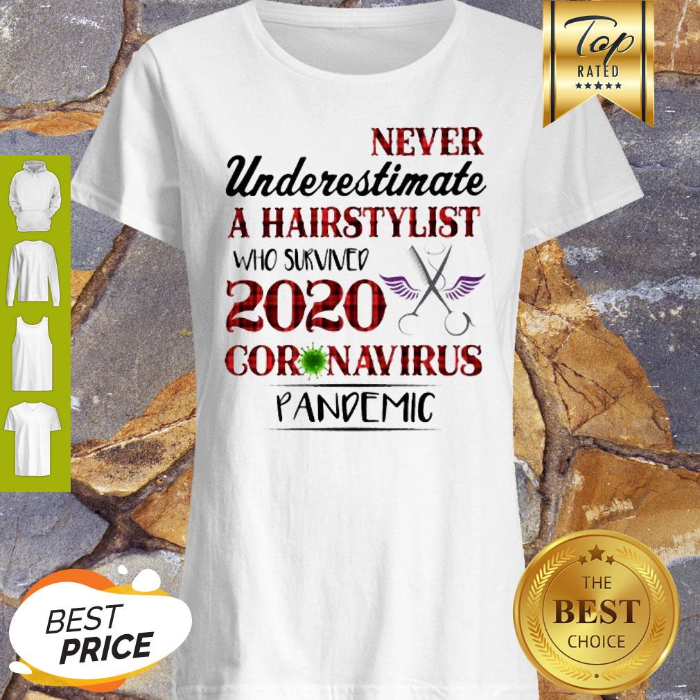 Never Underestimate A Hairstylist Who Survived 2020 Coronavirus Pandemic Shirt