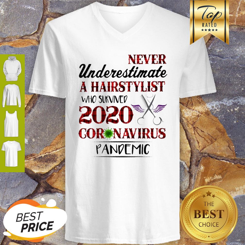 Never Underestimate A Hairstylist Who Survived 2020 Coronavirus Pandemic Shirt - Image 5