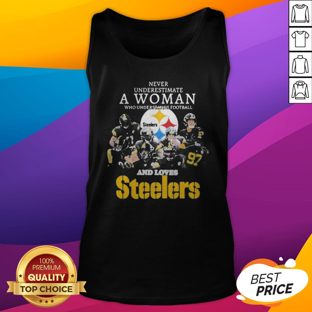 Never Underestimate A Woman Who Understands Football And Loves Pittsburgh Steelers Shirt - Image 5