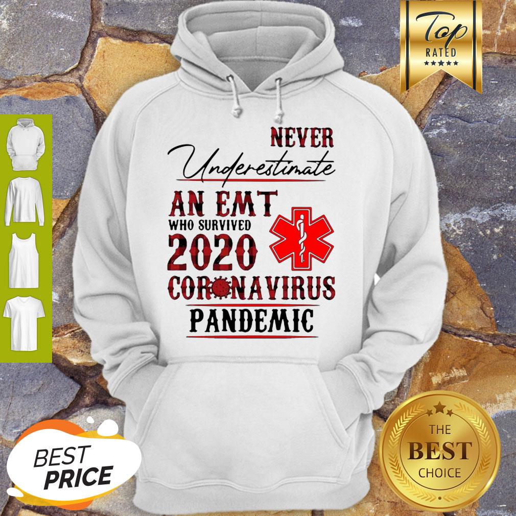 Never Underestimate An EMT Who Survived 2020 Coronavirus Pandemic Shirt - Image 4