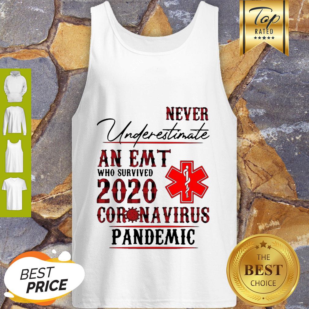 Never Underestimate An EMT Who Survived 2020 Coronavirus Pandemic Shirt - Image 2