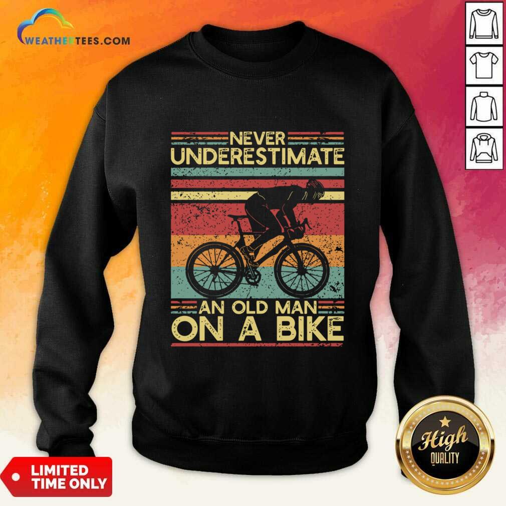Never Underestimate An Old Man On A Bike Shirt - Image 4