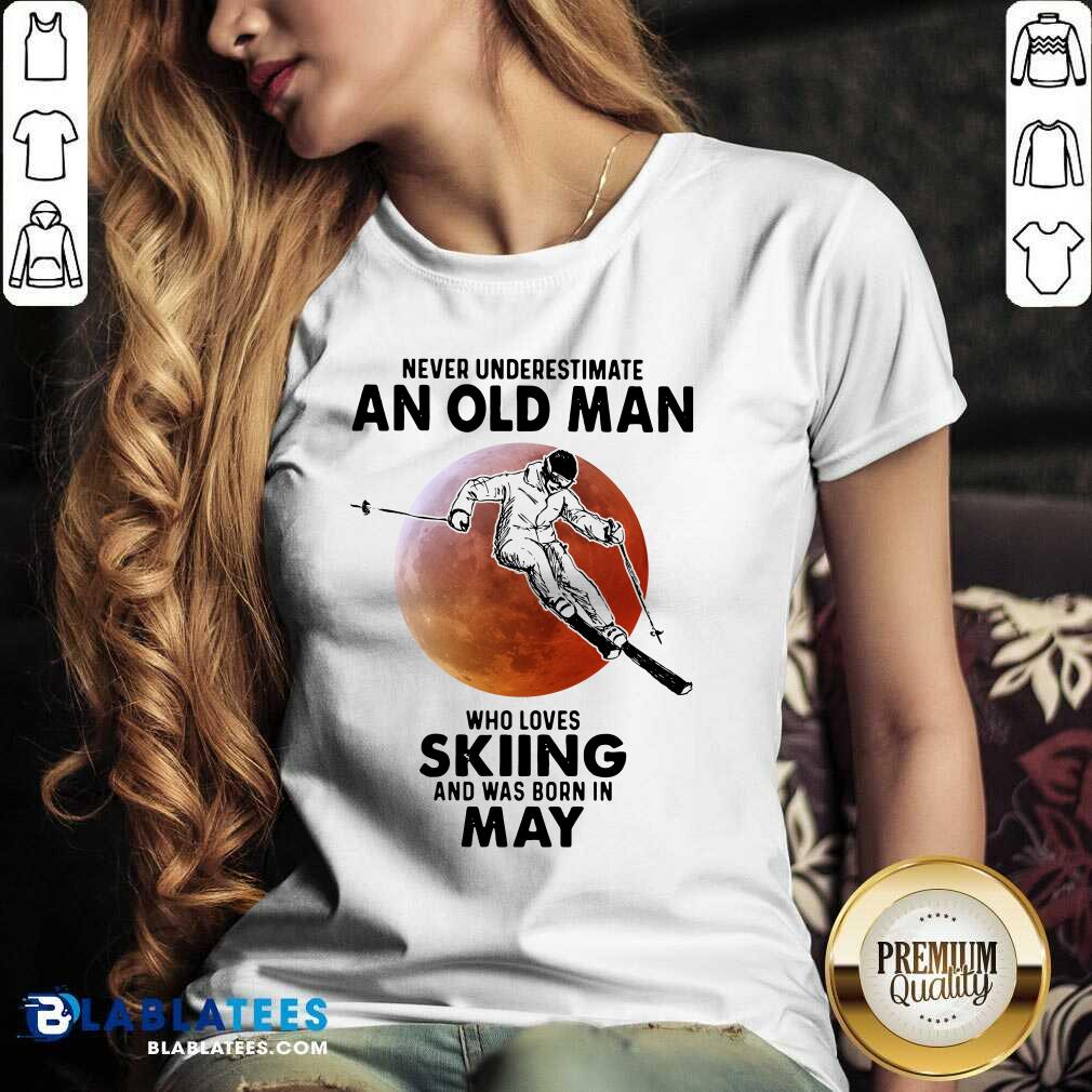 Never Underestimate An Old Man Who Loves Skiing April Blood Moon Shirt - Image 4