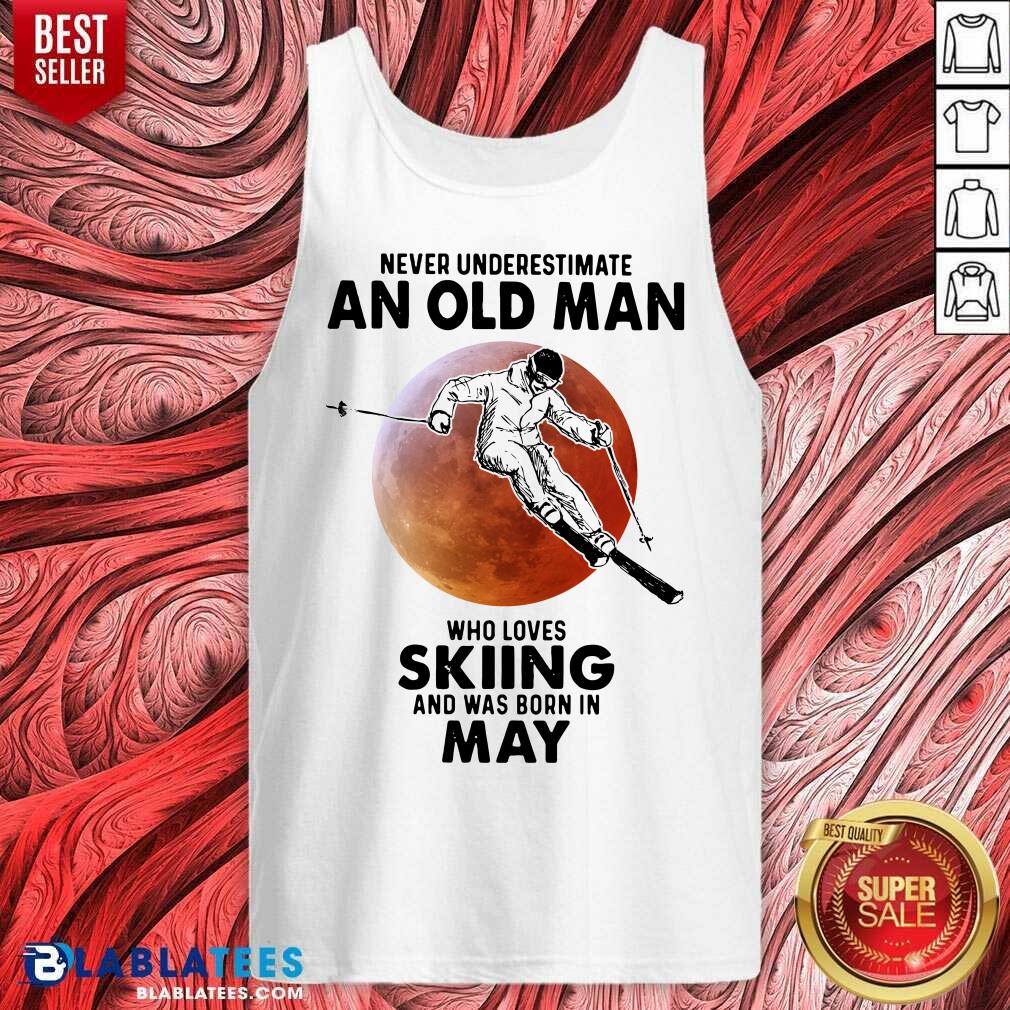 Never Underestimate An Old Man Who Loves Skiing April Blood Moon Shirt - Image 3