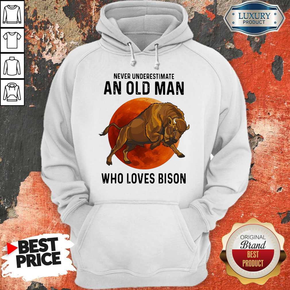 Never Underestimate An Old Woman Who Loves Bison Shirt - Image 2