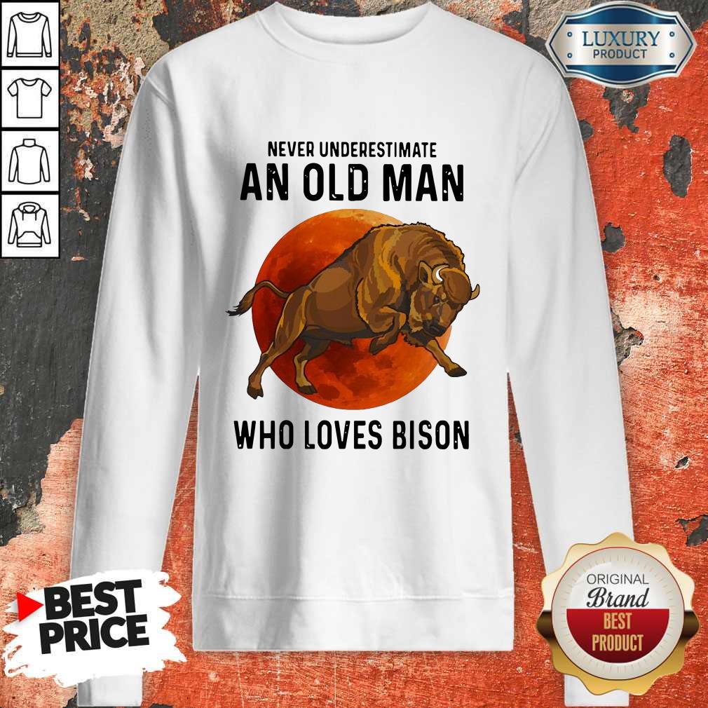 Never Underestimate An Old Woman Who Loves Bison Shirt - Image 5