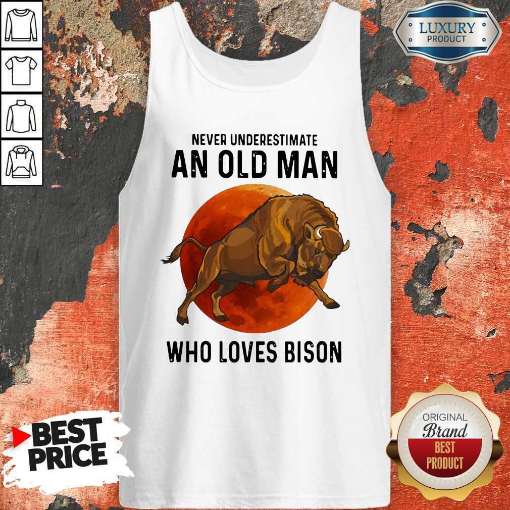 Never Underestimate An Old Woman Who Loves Bison Shirt - Image 4