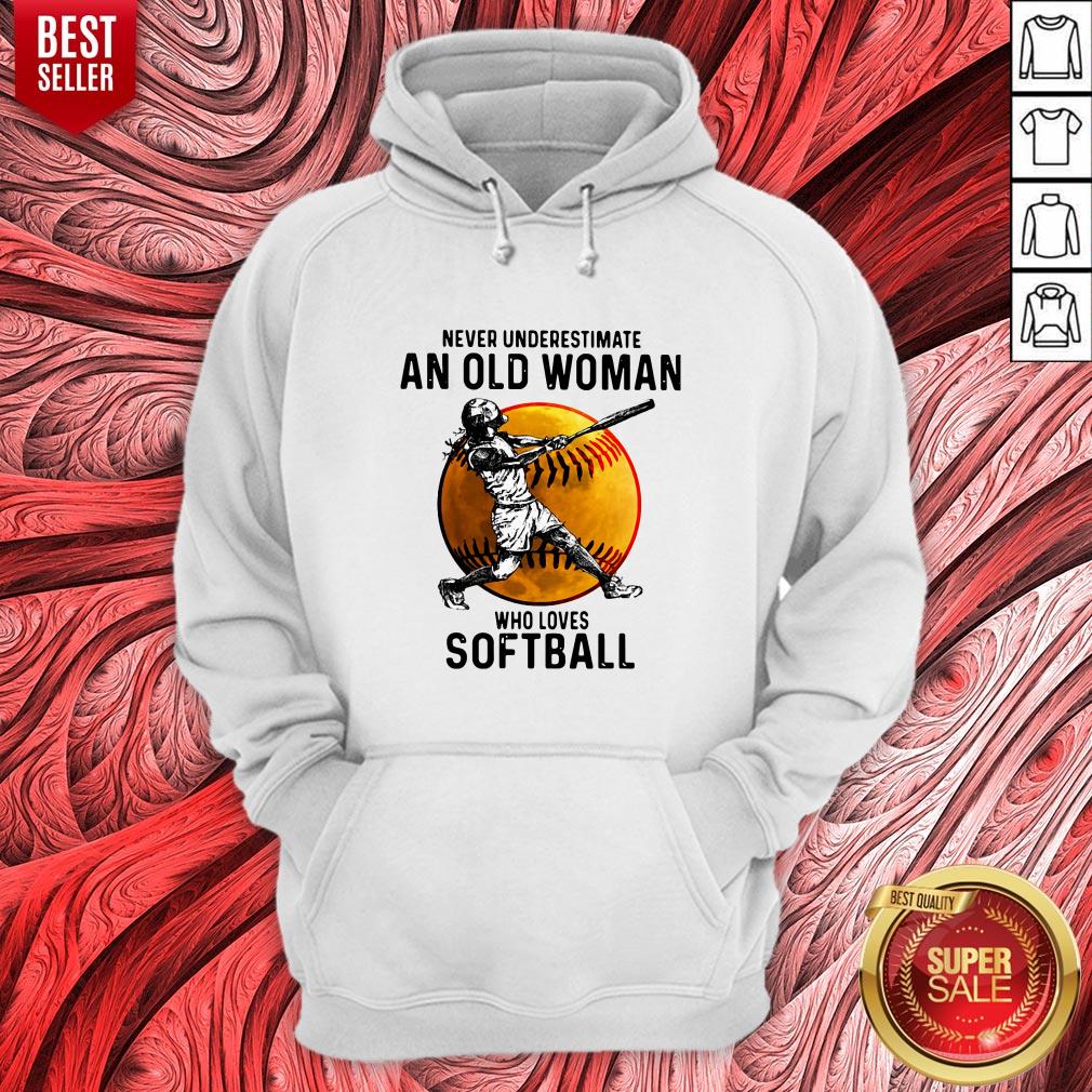 Never Underestimate An Old Woman Who Loves Softball Shirt - Image 3