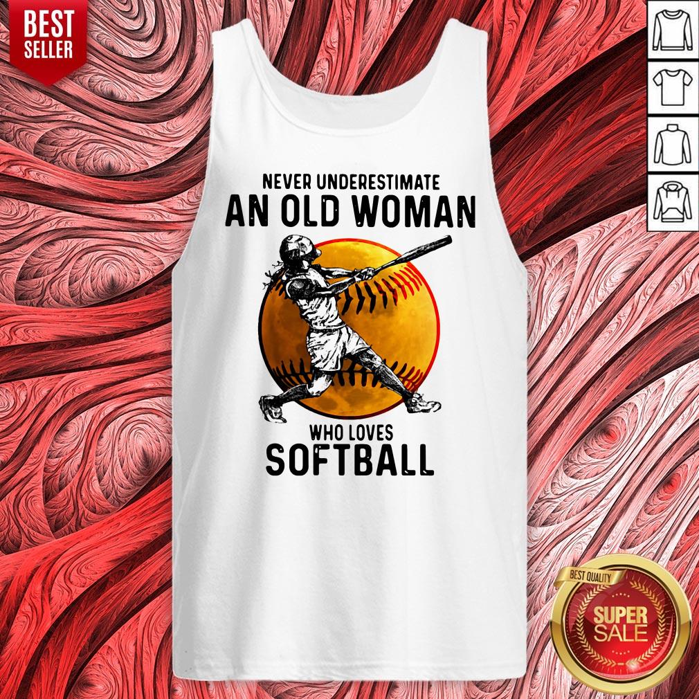 Never Underestimate An Old Woman Who Loves Softball Shirt - Image 5