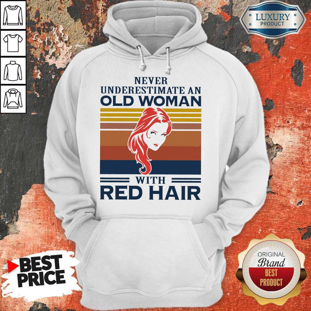 Never Underestimate An Old Woman With Red Hair Vintage Shirt - Image 2