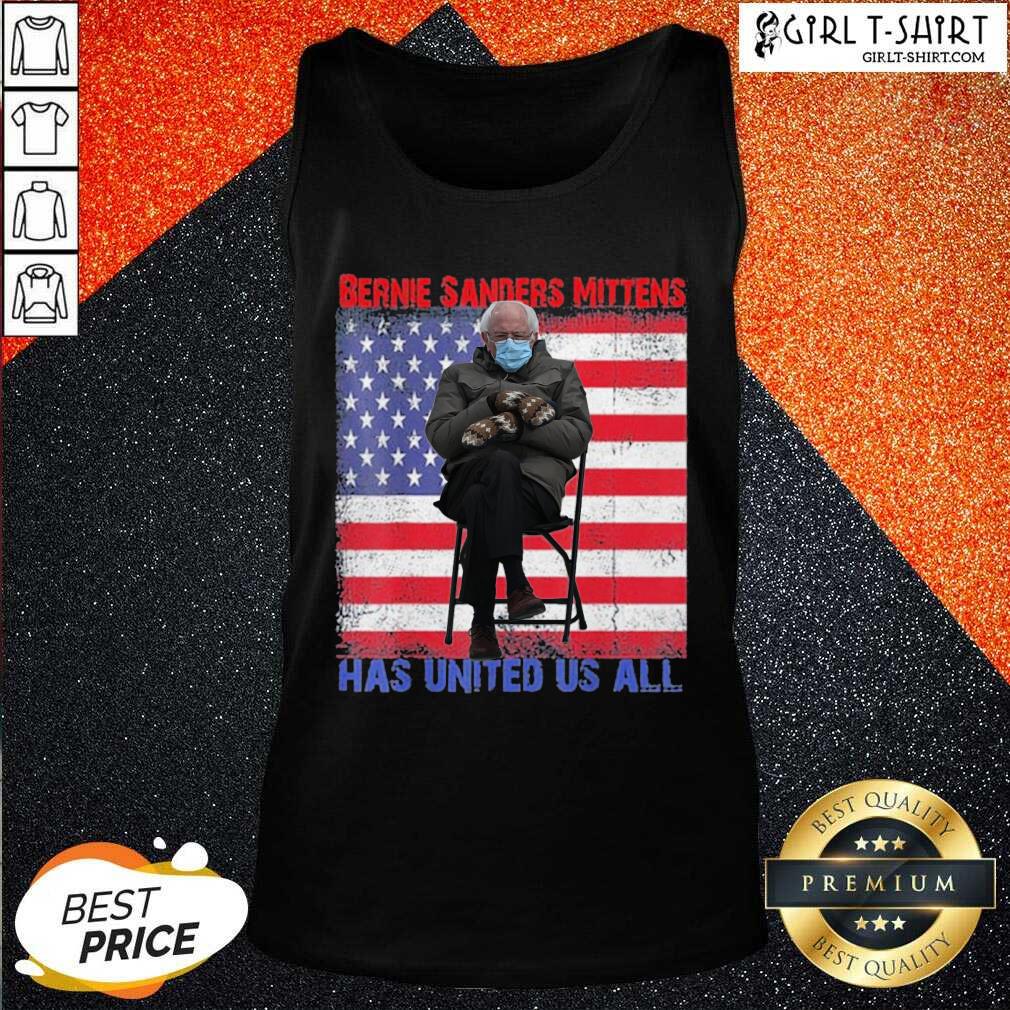 New Bernie Sanders Mittens Sitting Inauguration USA Flag Shirt - Image 3