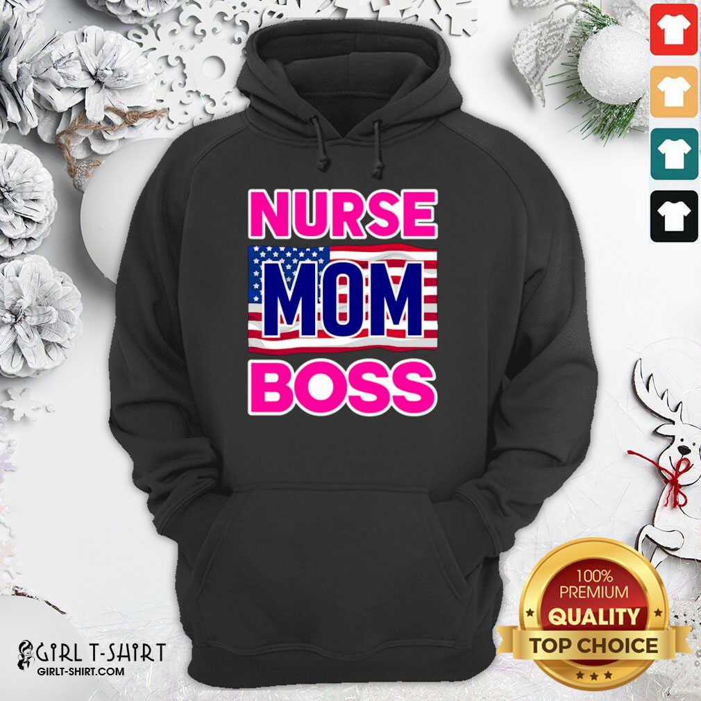 New Mother’s Day Nurse Mom Boss Us Flag Shirt - Image 5