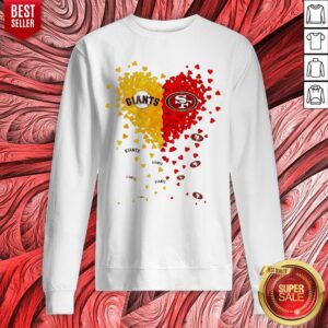 Alternative view of New York Giants Vs San Francisco 49ers Hearts Shirt